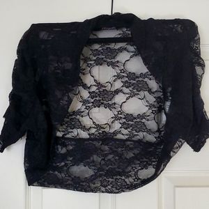 eVogues Black Lace Shrug size L